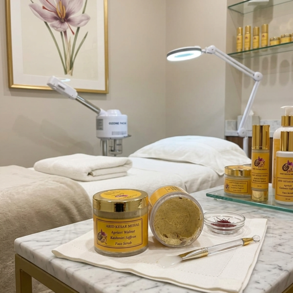 Walnut Apricot Saffron Scrub